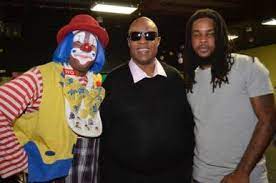 Stage moment with Stevie Wonder